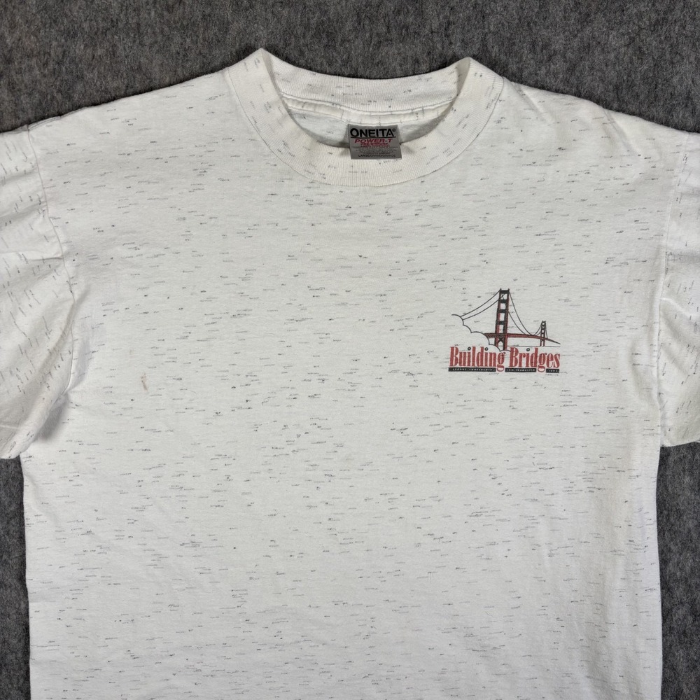 Vintage Golden Gate Bridge Building‎ T-Shirt Large California Engineer 90s USA